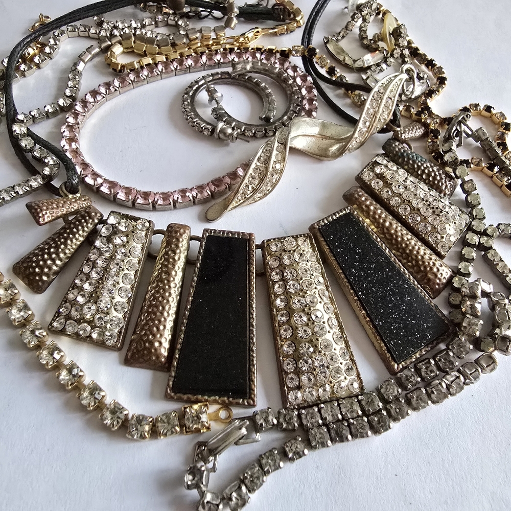 Jewelry lot vintage to now upcycle repurpose lot rescue box